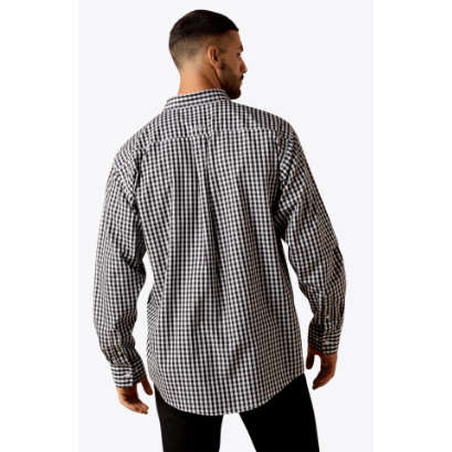 Ariat Men's WF Langston Long Sleeve Shirt - Black Plaid - Irvine Tack & Western Wear