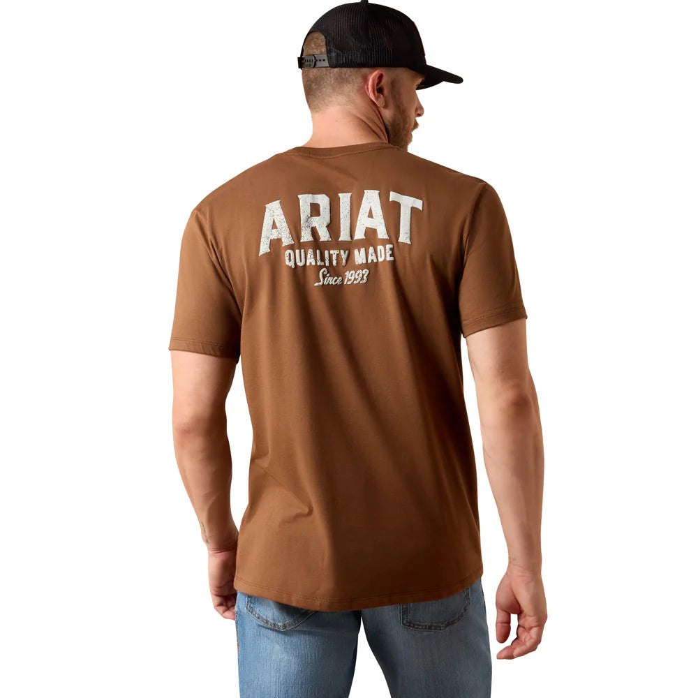 Ariat Men's Wooden Forty Eight Classic Fit Tee Shirt- Soft Silt