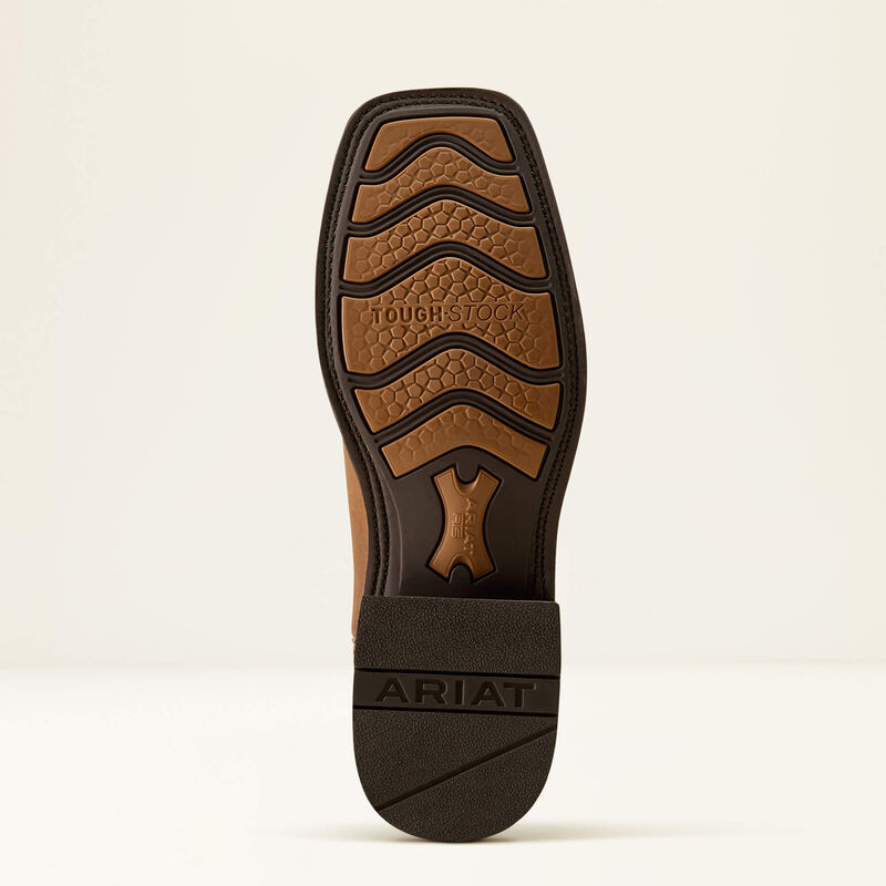 Ariat Men's Highland Toughstock Wide Square Toe Cowboy Boot- Distressed Brown/Tack Room Brown - Irvine Tack & Western Wear