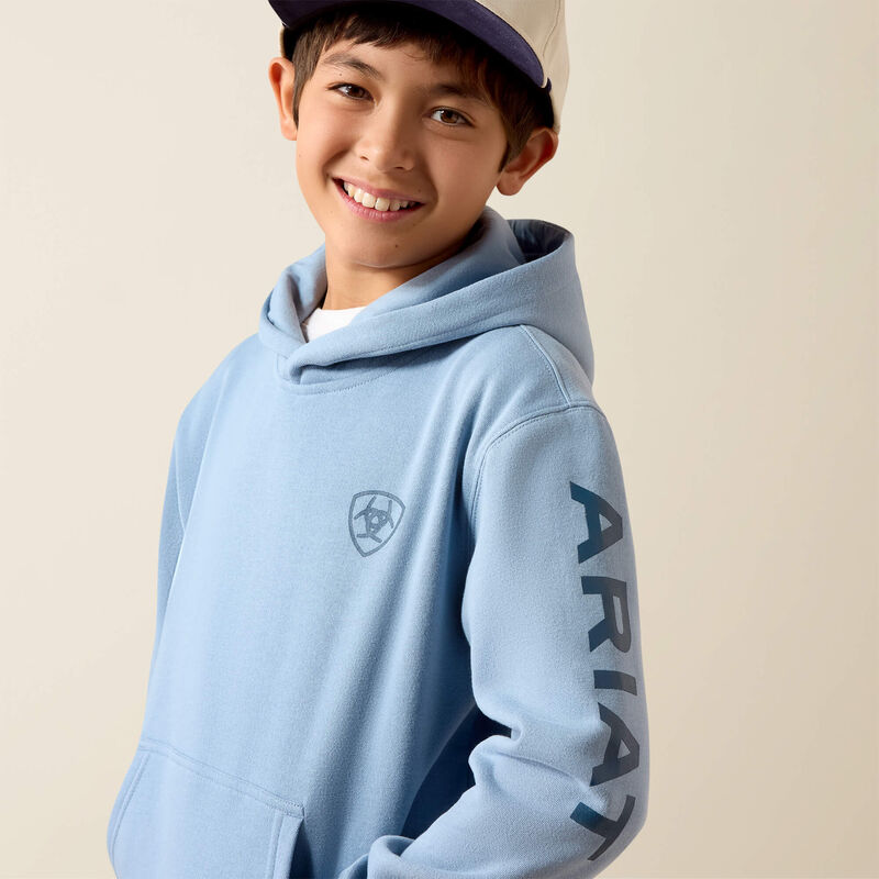 Ariat Youth Logo Hoodie - Light Denim