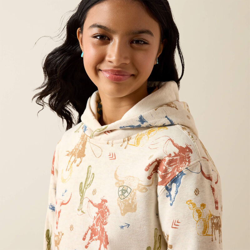 Ariat Youth Ranch Tale Hoodie - Desert Run Toile