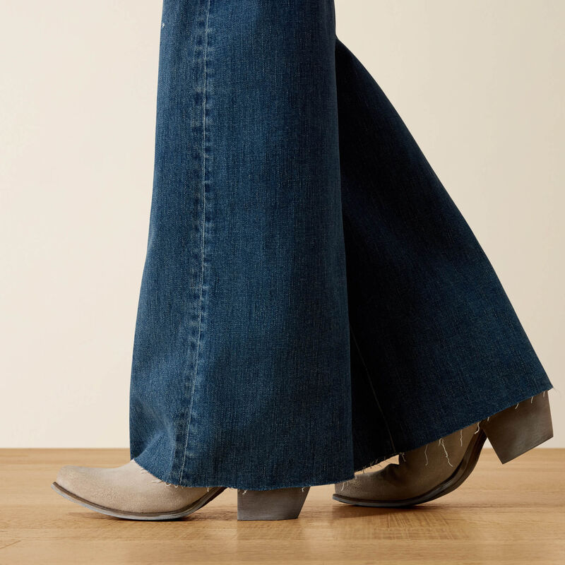 Ariat Women's Perfect Rise Petra Flipside Wide Leg Jeans-Montrose