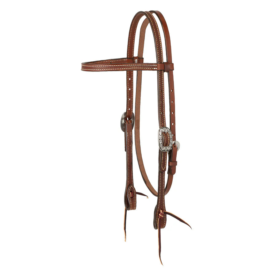 Weaver Basin Cowboy Western Leather 5/8" Browband Headstall - Irvine Tack & Western Wear