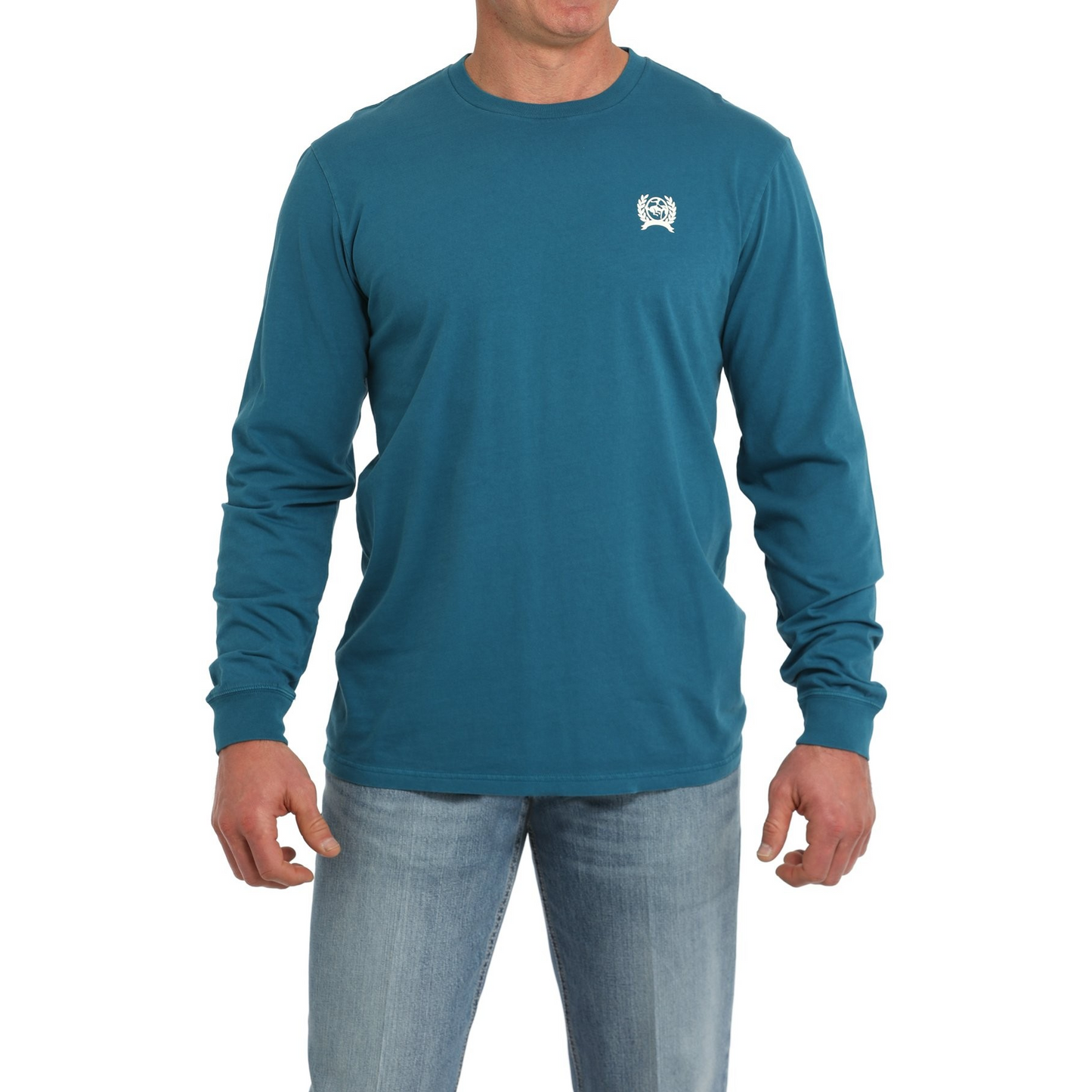 Cinch Men's Long Sleeve Tee Shirt - Teal
