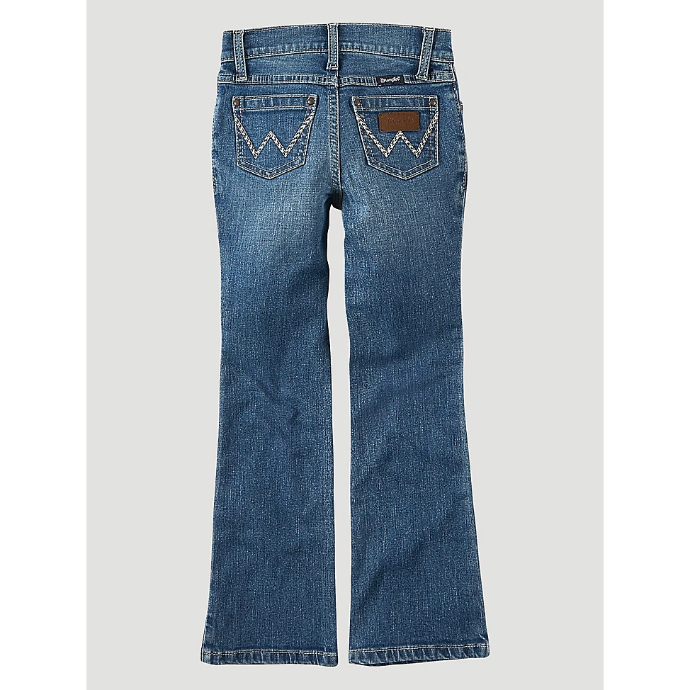 Wrangler Girl's Premium Patch Bootcut Jeans - Jasmine (4-14)