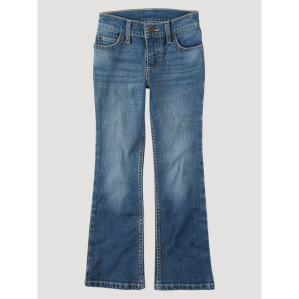 Wrangler Girl's Premium Patch Bootcut Jeans - Jasmine (4-14)