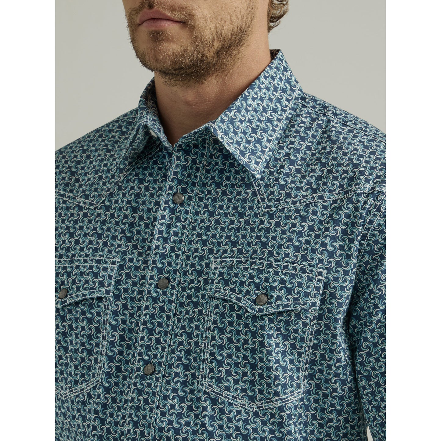 Wrangler Men's 20X Advanced Comfort Short Sleeve Shirt - Blue