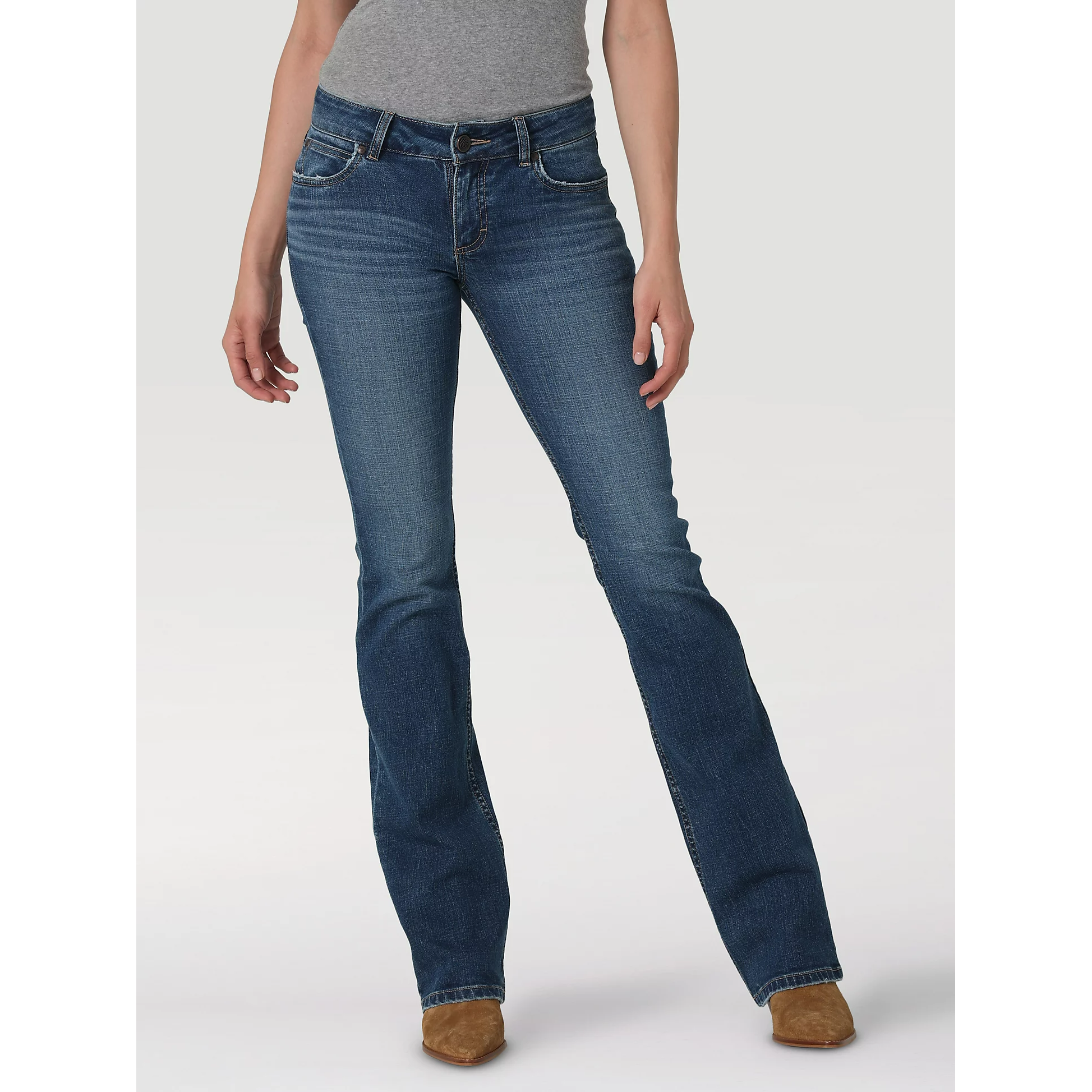 Wrangler, Ladies Retro Mae Mid-Rise Bootcut Jean in Harper