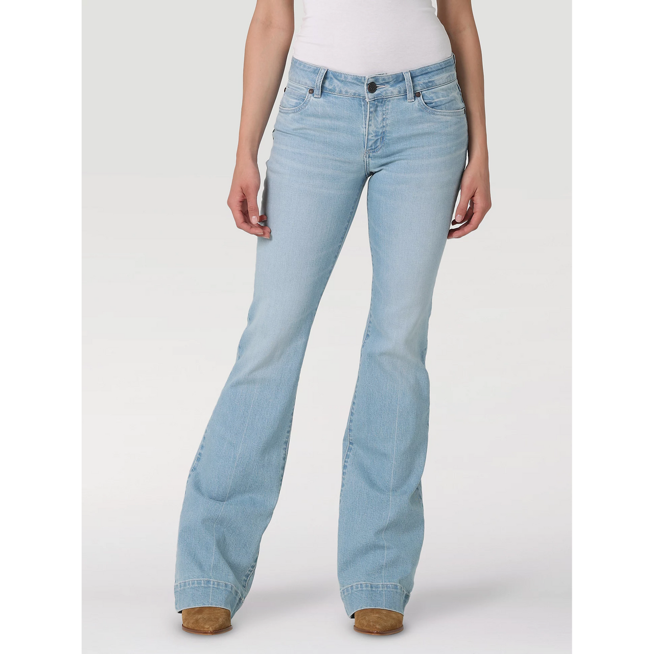 Wrangler Women's Retro Mae Mid Rise Trouser Jeans - Elena