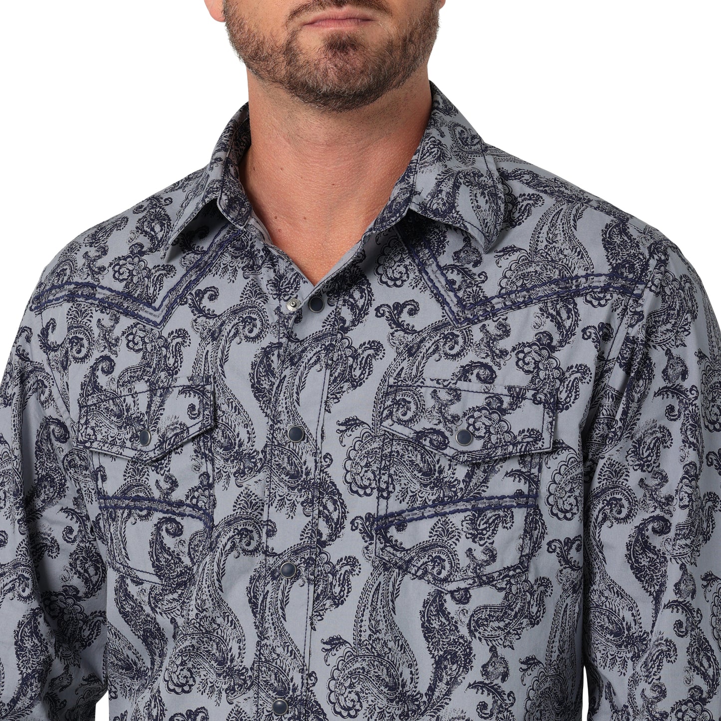 Wrangler Men's Rock 47 Long Sleeve Shirt - Grey