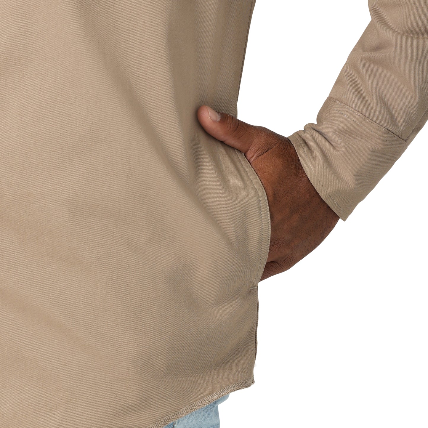 Wrangler Men's RIGGS Flannel Lined Workshirt - Tan