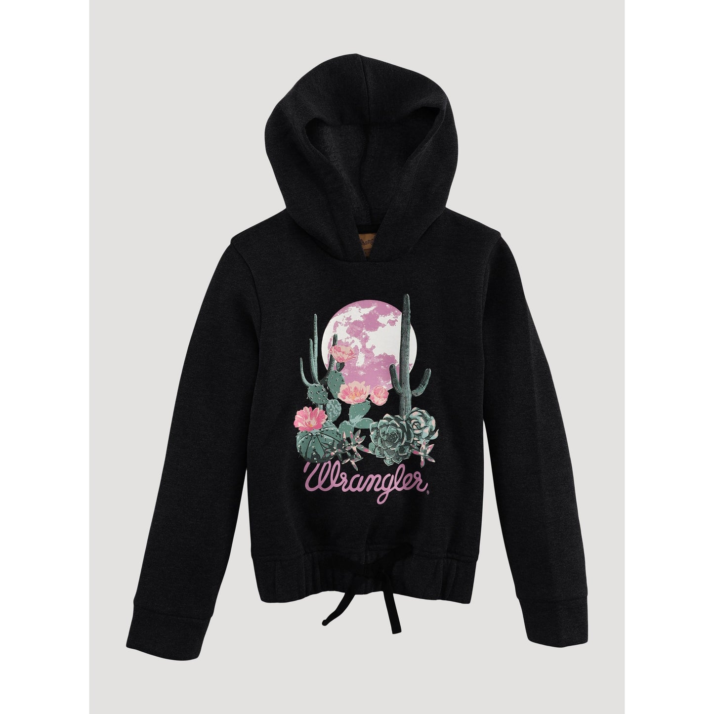 Wrangler Western Girl's LS Hoodie Dessert Black