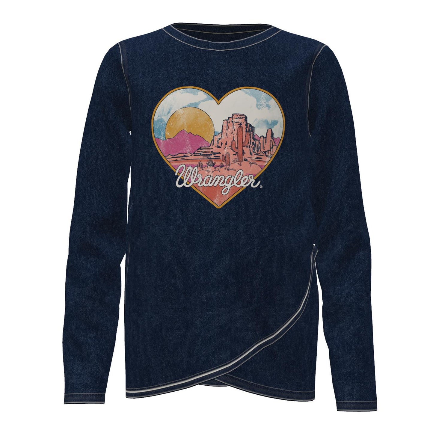 Wrangler Girl's Western Shirts - Navy