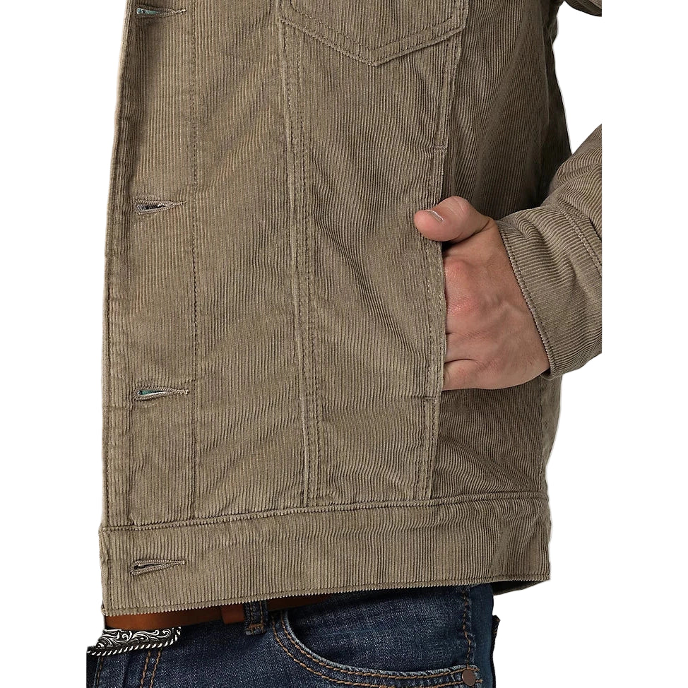 Wranglers Men's Cowboy Cut Sherpa Lined Corduroy Jacket - Nomad