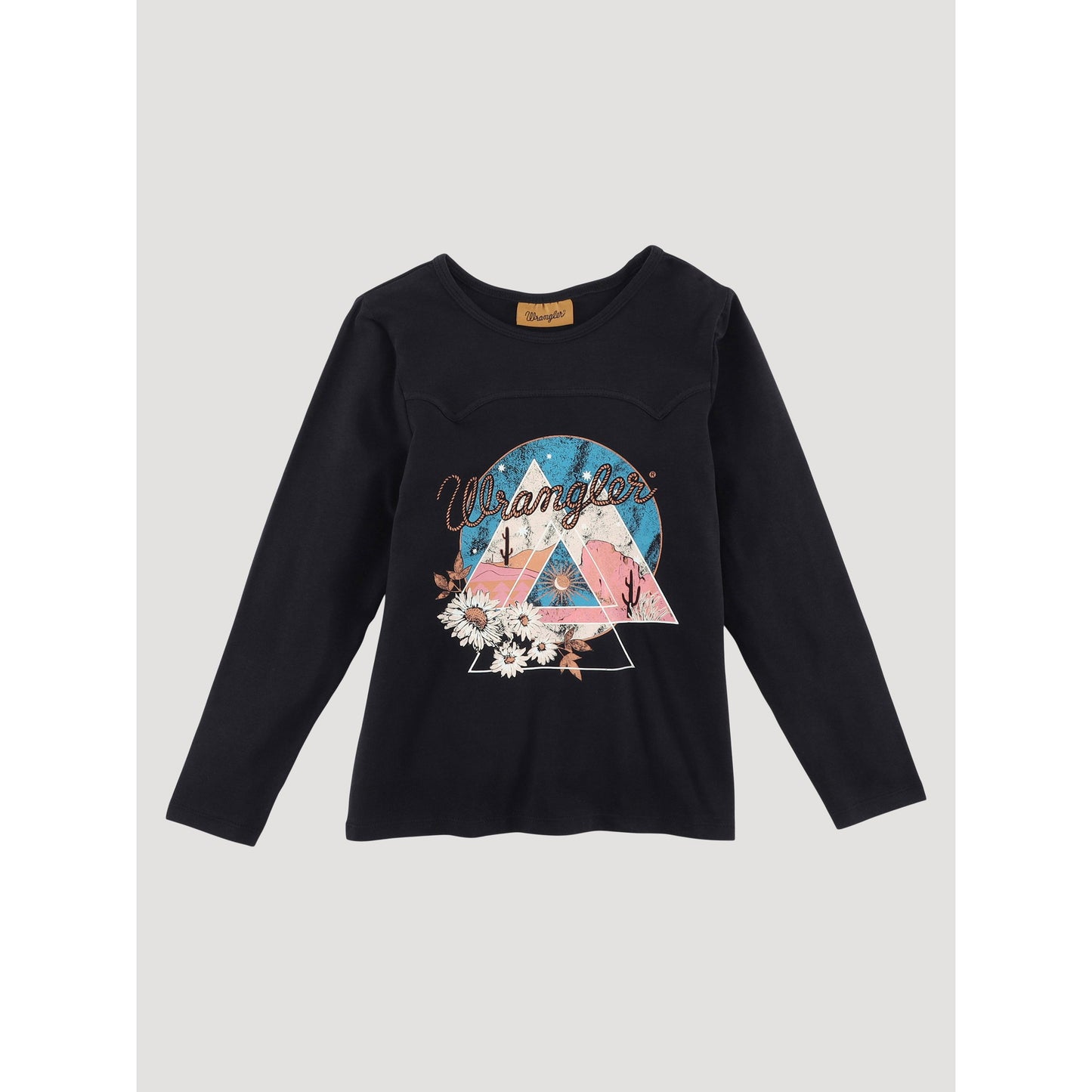 Wrangler Girl's Graphic Long Sleeve T-Shirt - Black