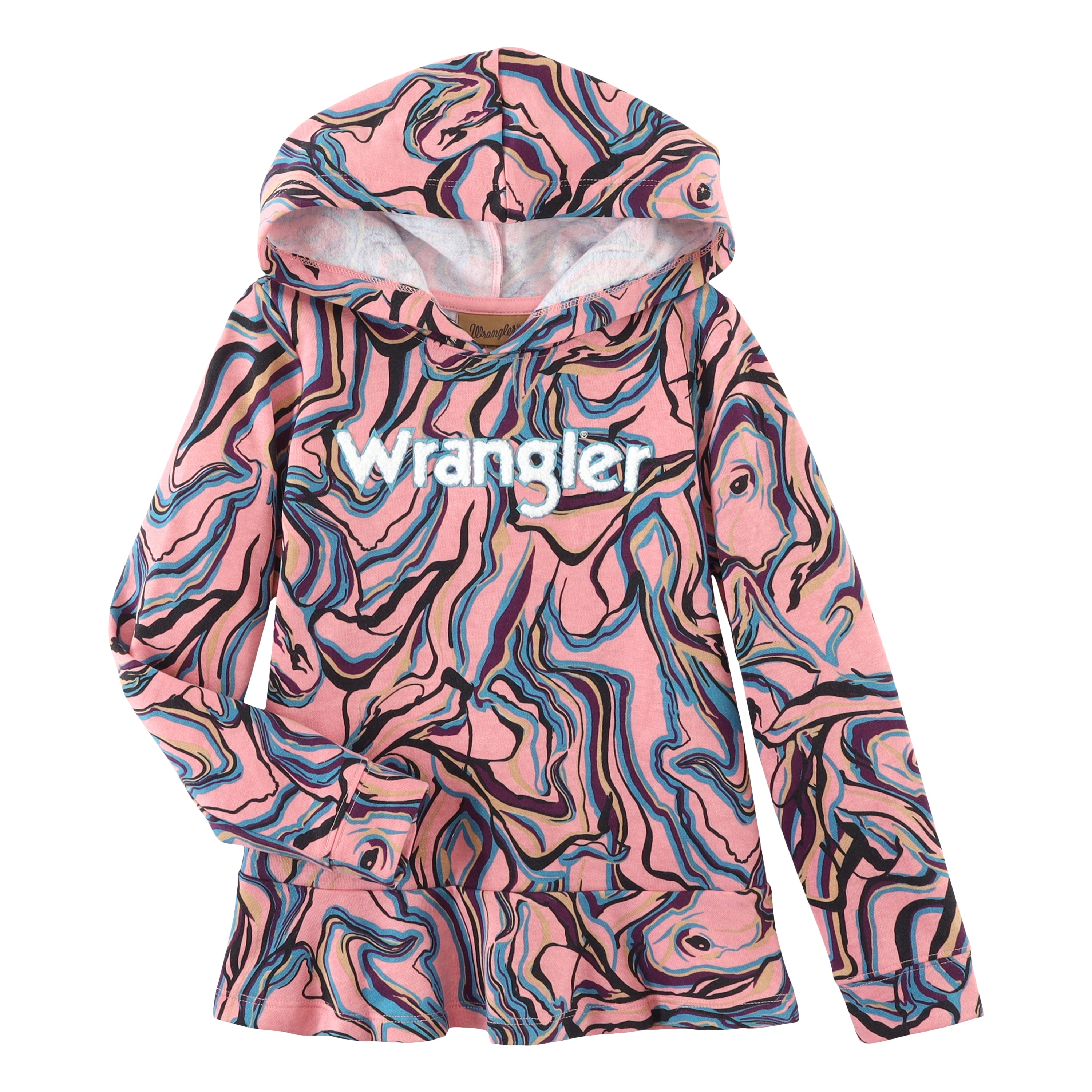 Wrangler Girl's Graphic Puff Sleeve Pullover-Pink main image 1