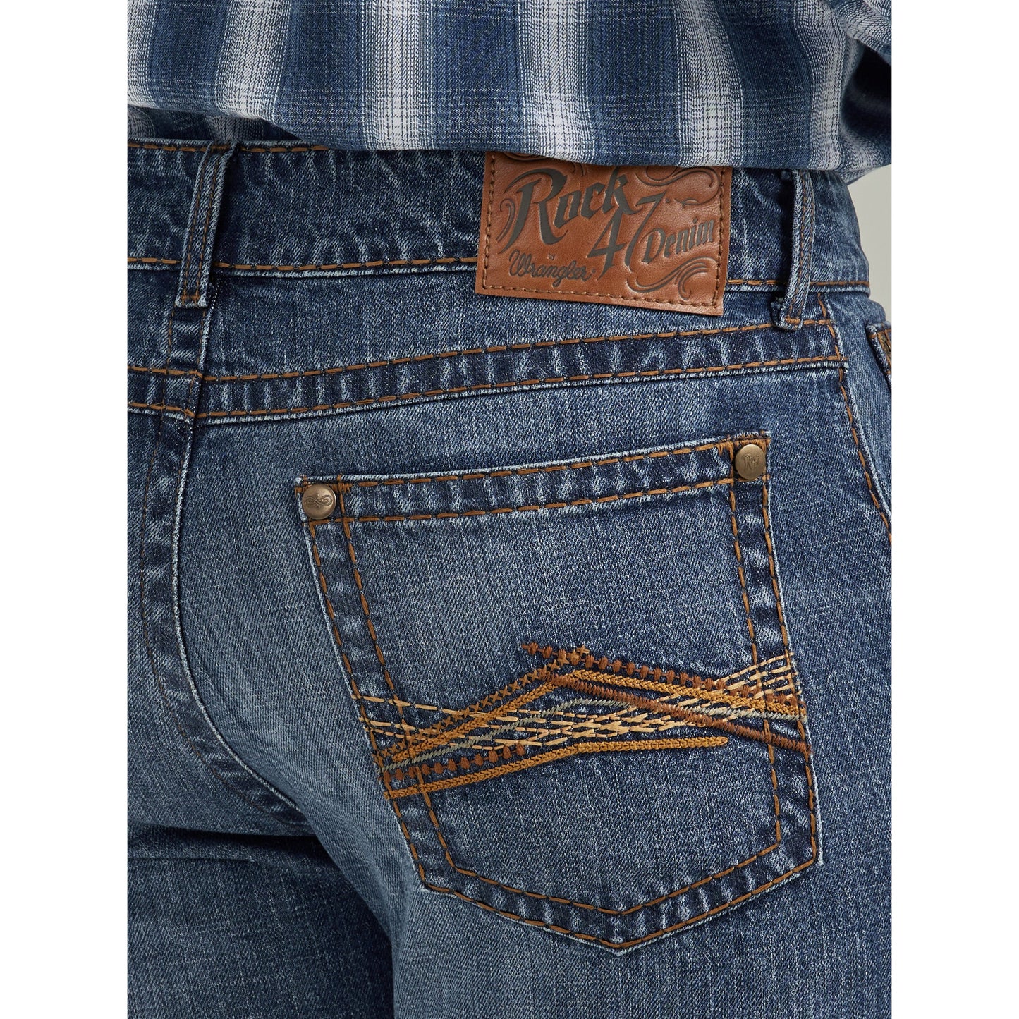 Wrangler Men's Rock47 Slim Bootcut Jeans - Braunvieh