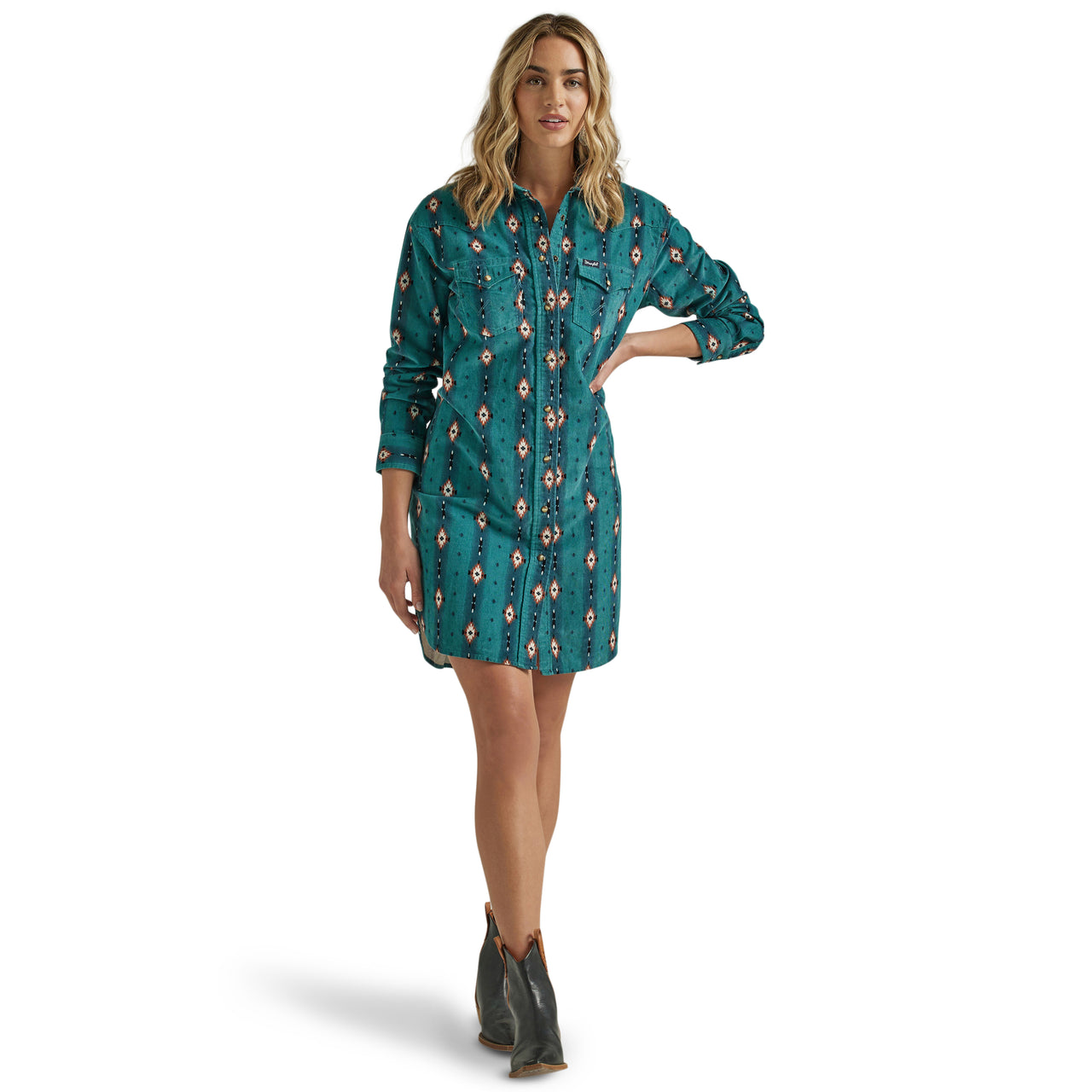Wrangler Women's Retro Americana Dress - Turquoise