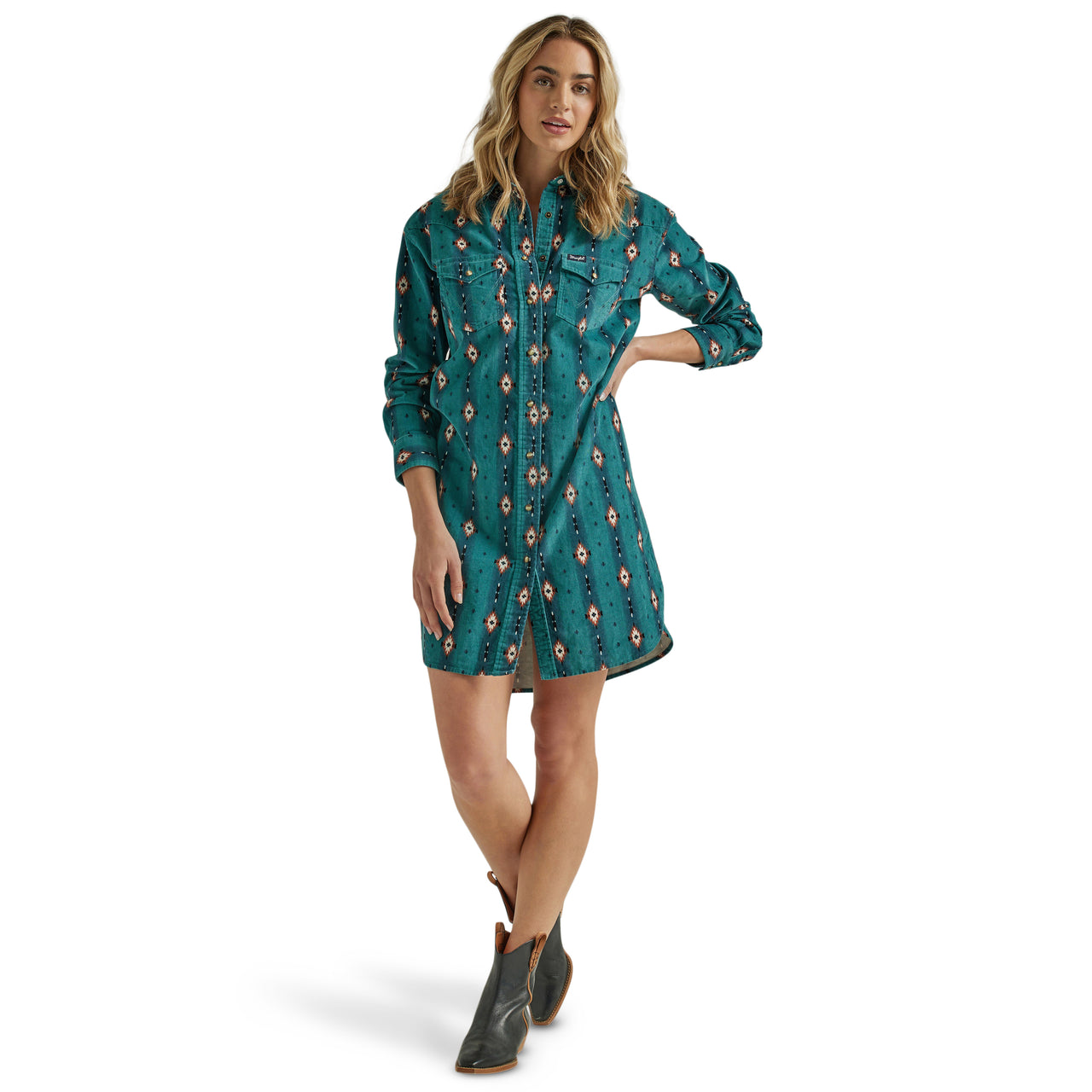 Wrangler Women's Retro Americana Dress - Turquoise