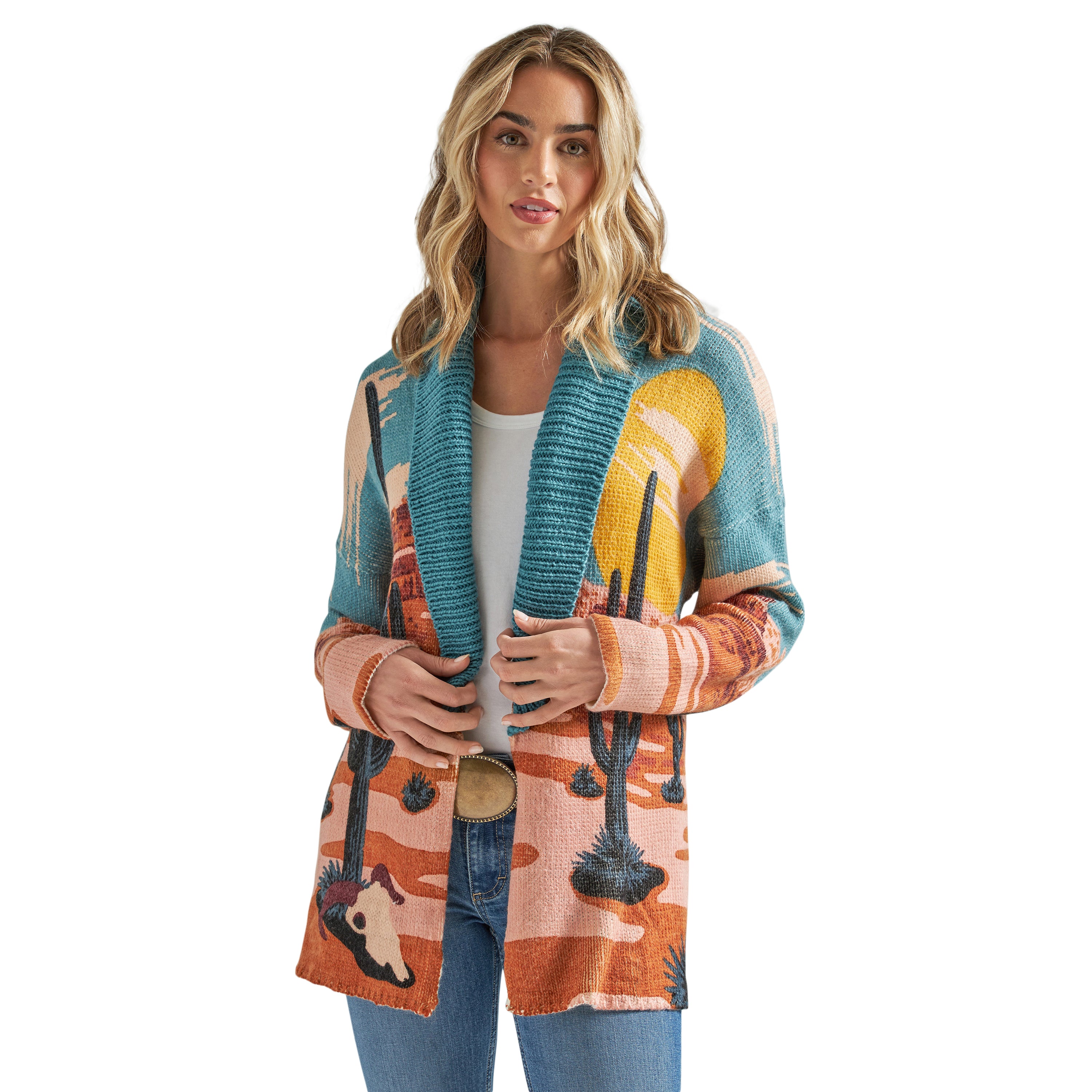 Wrangler Retro® Ladies' Hooded Aztec Cardigan