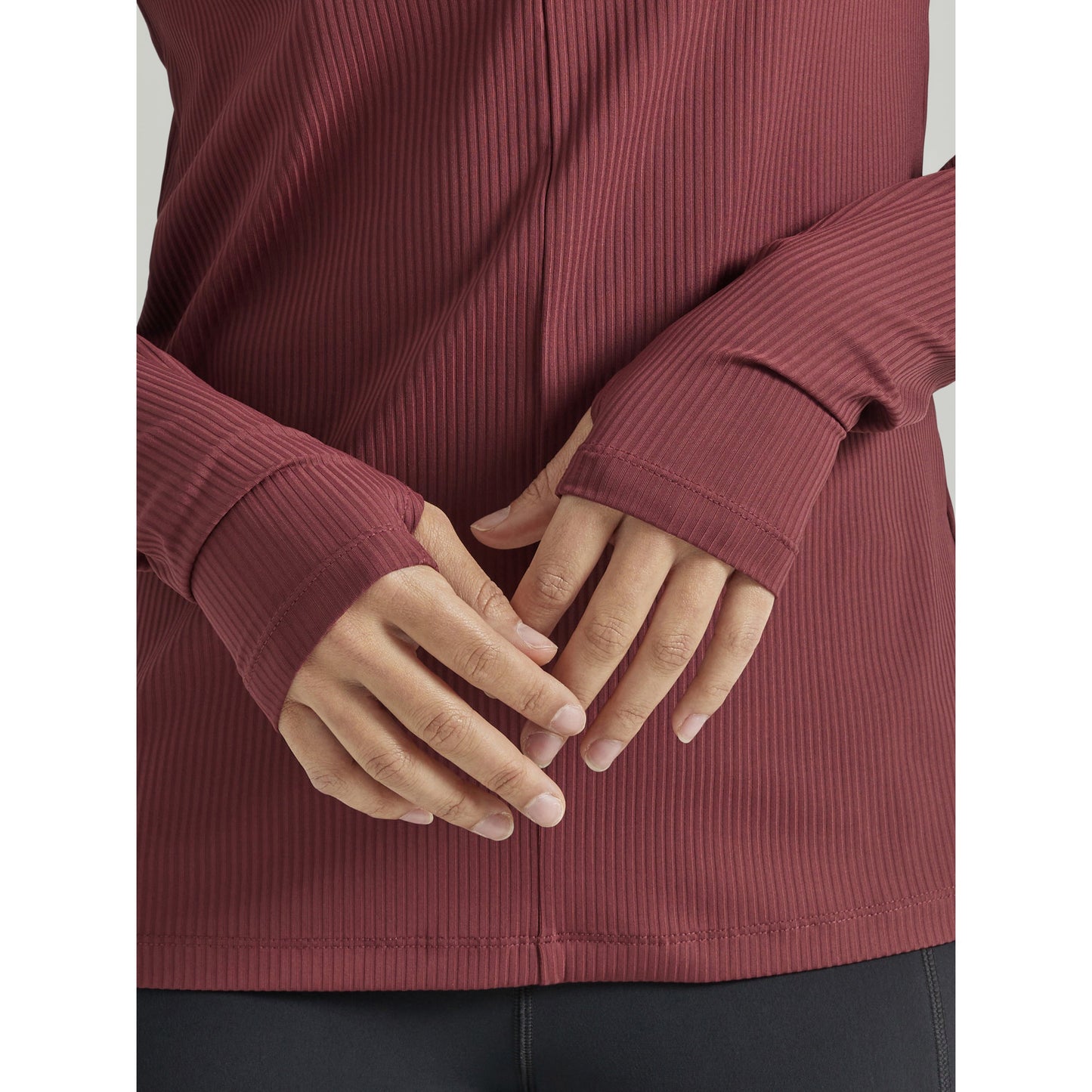 Wrangler Women's ATG 1/4 Zip Pullover Sweater - Wine