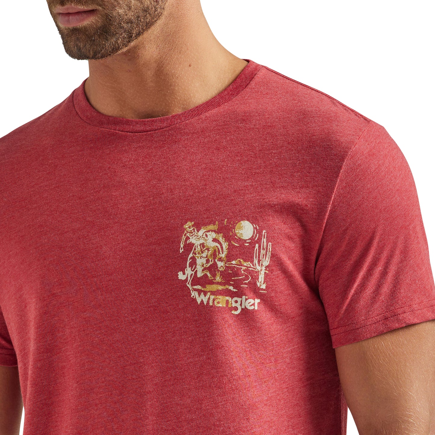 Wrangler Men's Short Sleeve T-Shirt - Heather Red
