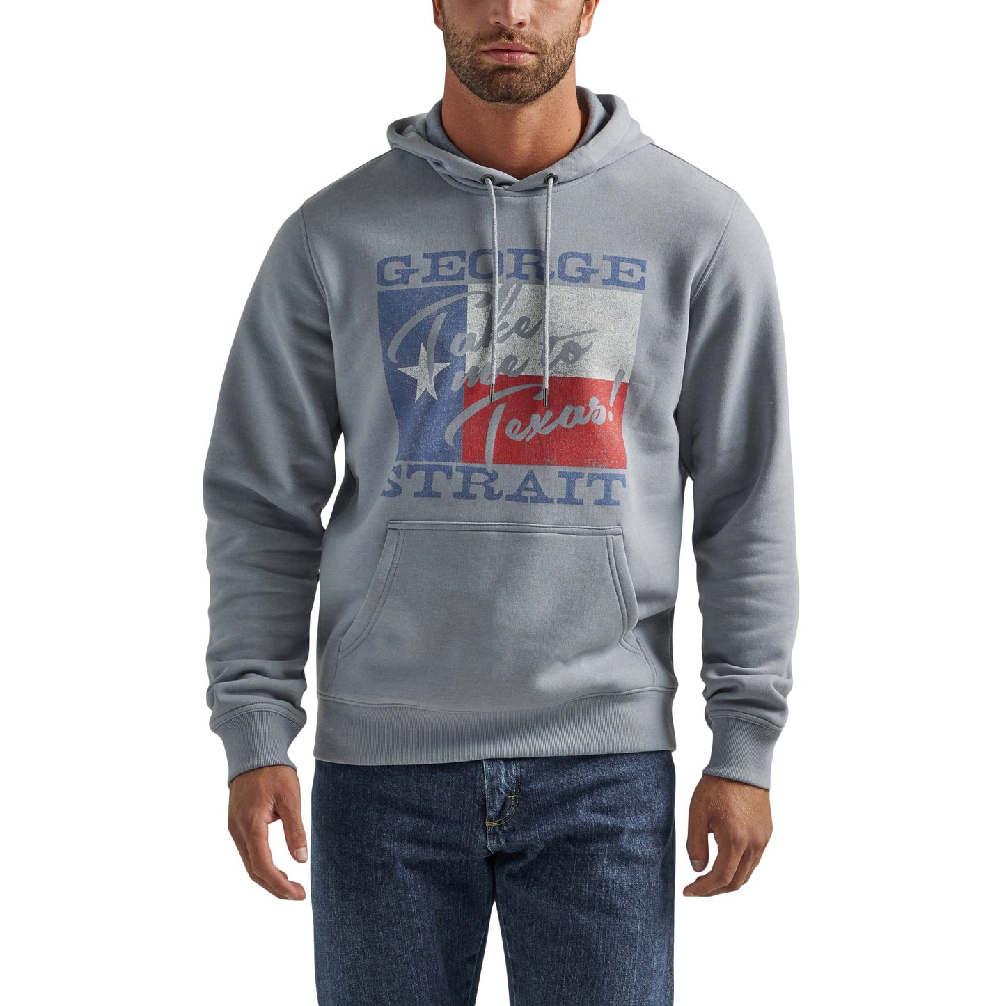 Wrangler Men's Regular Fit Pullover Hoodie - Grey