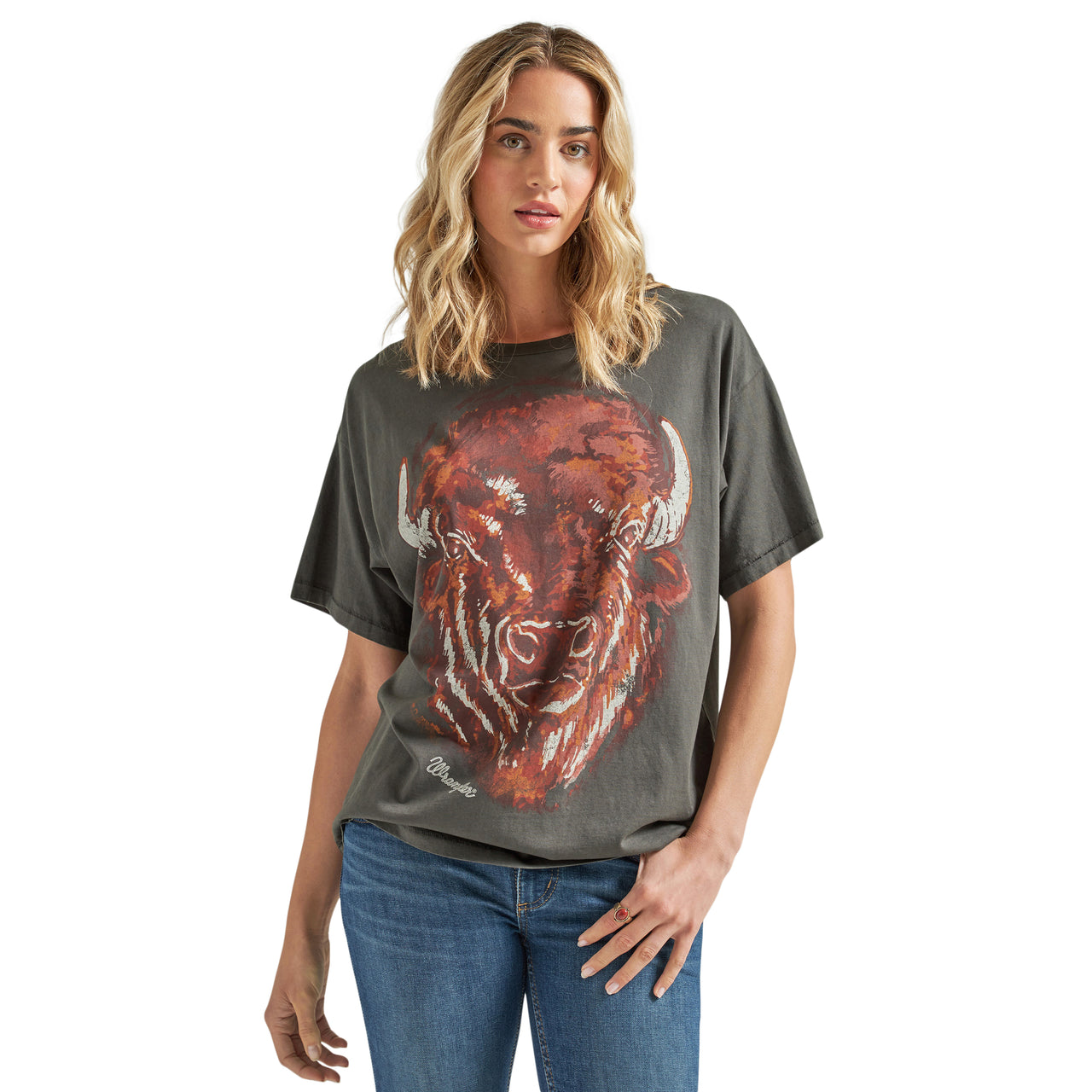 Wrangler Women's Retro Americana Graphic T-Shirt - Grey