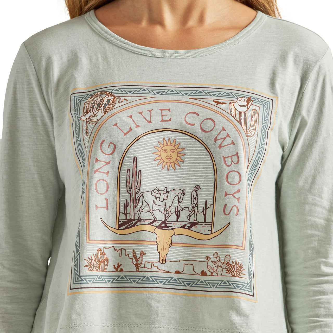 Wrangler Women's Retro Vintage Graphic T-Shirt - Light Blue