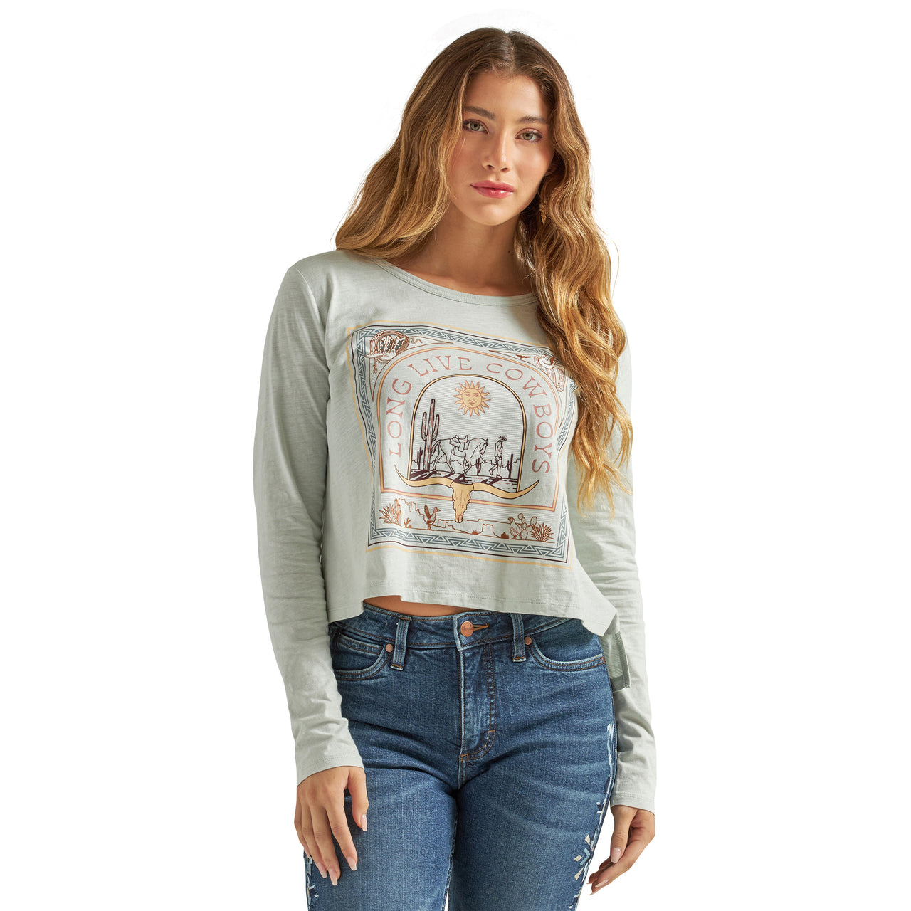 Wrangler Women's Retro Vintage Graphic T-Shirt - Light Blue