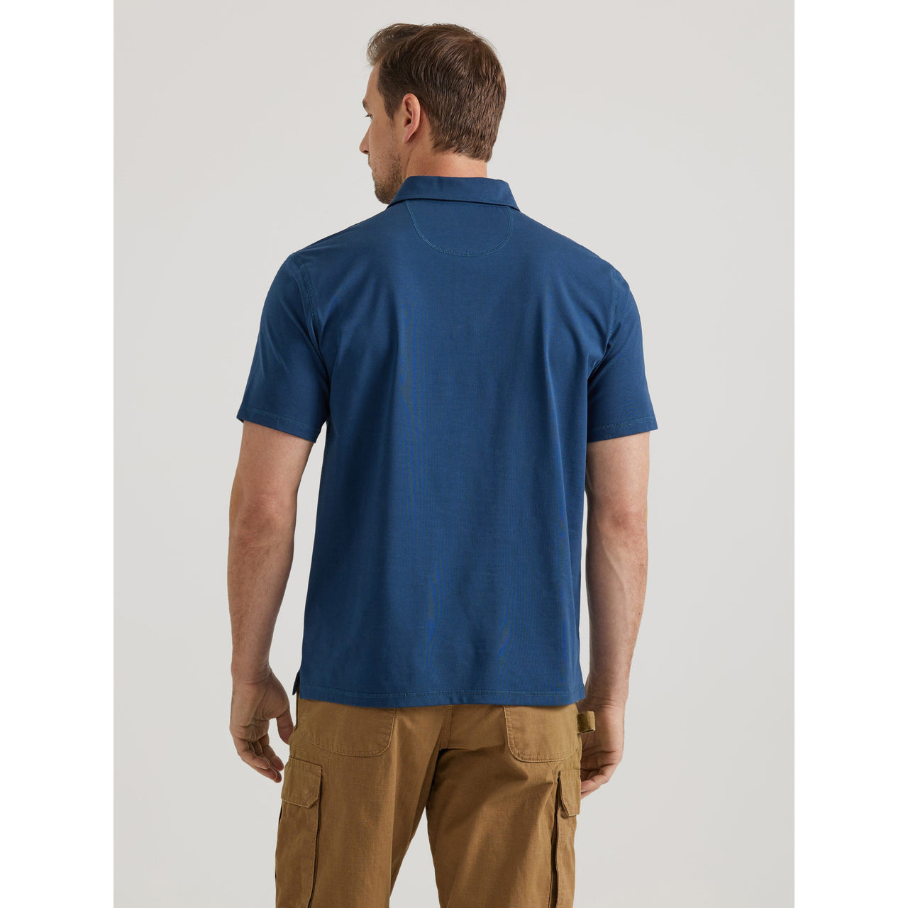 Wrangler Men's Riggs Performance Knit Short Sleeve Polo Shirt - Navy