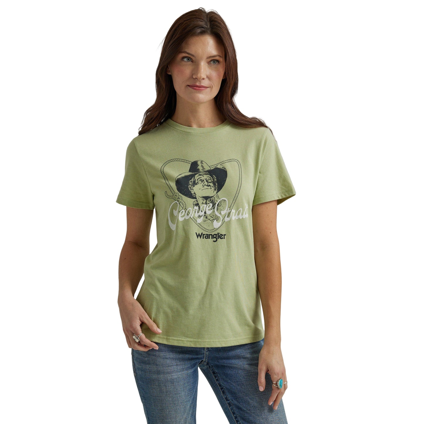 Wrangler Women's George Strait Graphic Tee - Olive