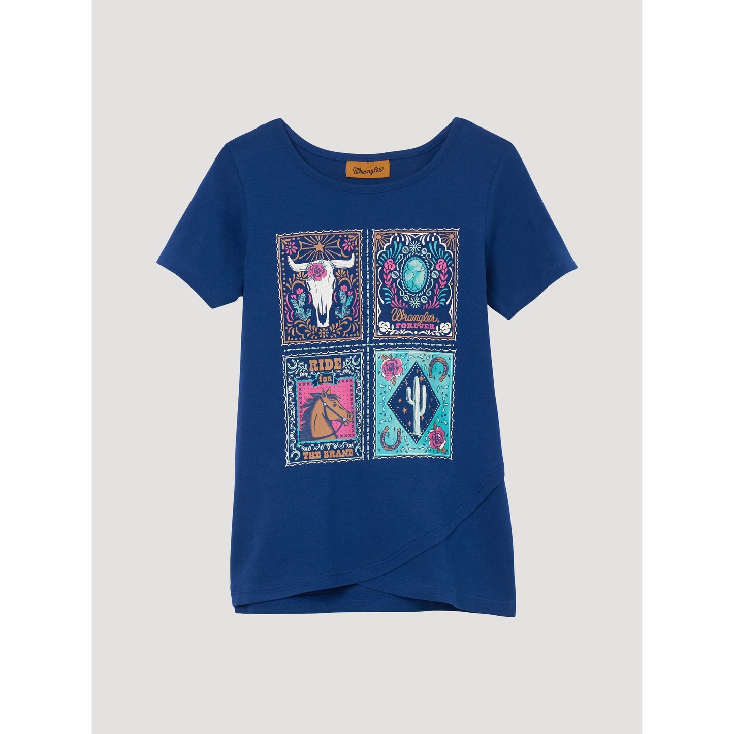 Wrangler Girl's Short Sleeve Graphic Tee - Navy