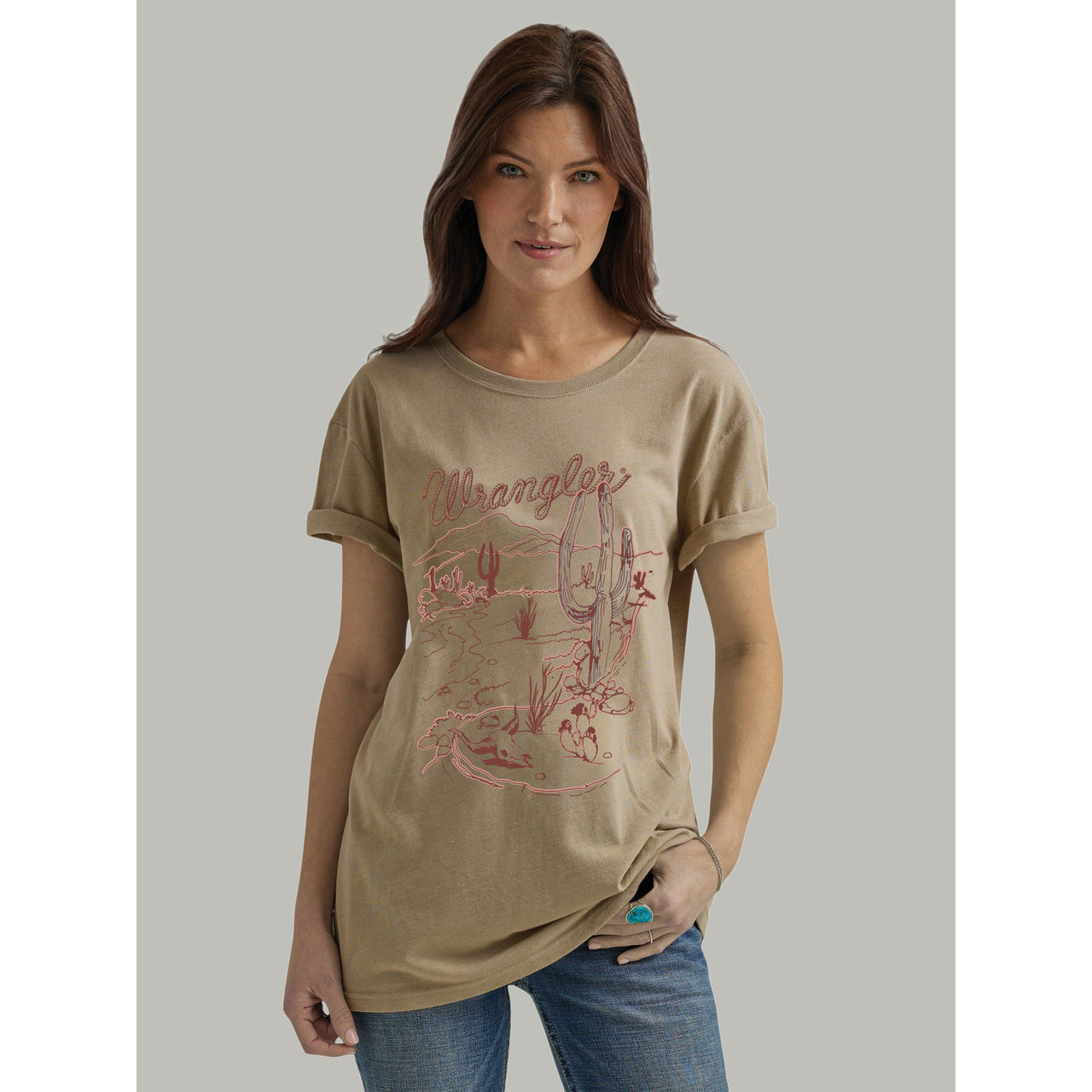 Wrangler Women's Desert Boyfriend Tee - Beige