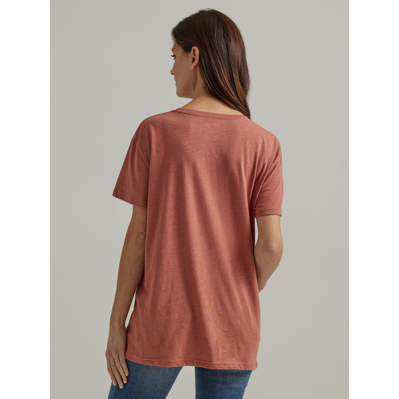 Wrangler Women's Desert Rose Short Sleeve Boyfriend Tee - Rust