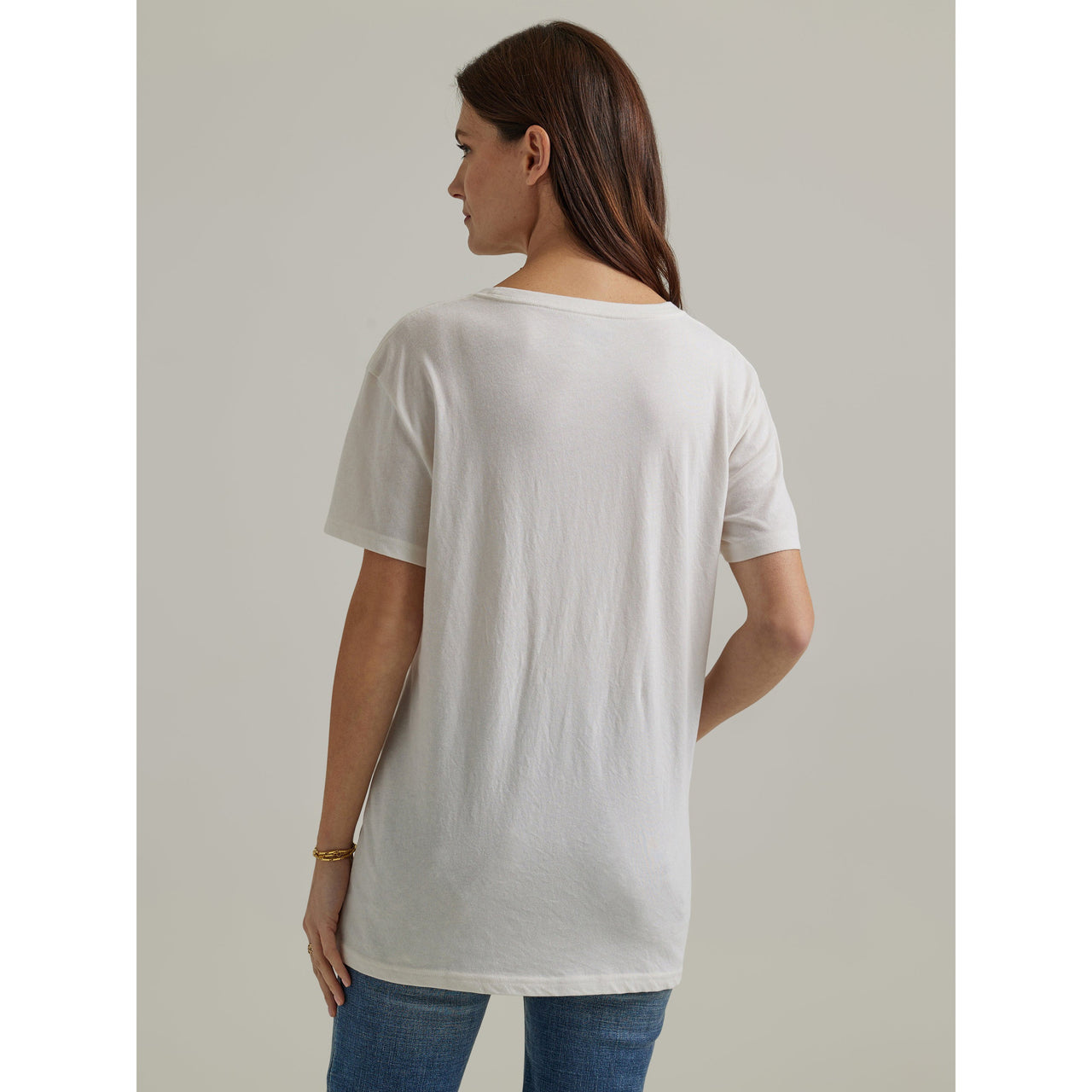 Wrangler Women's Long Live Boyfriend Tee - Grey