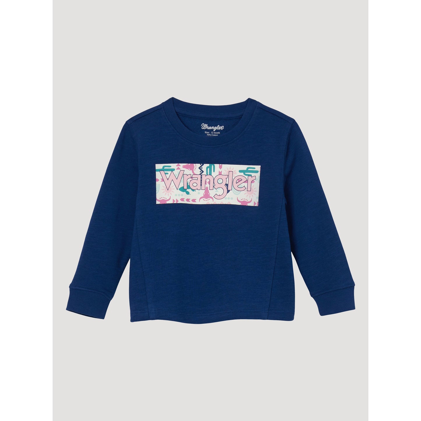 Wrangler Baby Girl Long Sleeve Sweater - Logo Navy