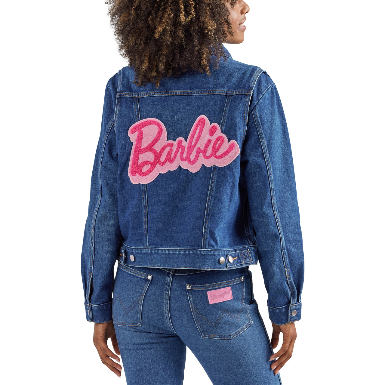 Wrangler X Barbie Women's Zip Front Jacket - Medium Wash