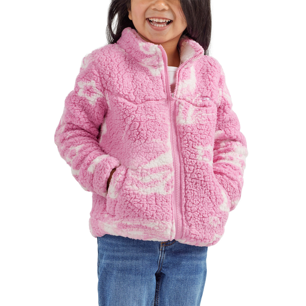 Wrangler X Barbie Girl's Sherpa Jacket - Pink