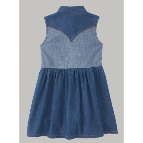 Wrangler Girl's Western Dress - Indigo