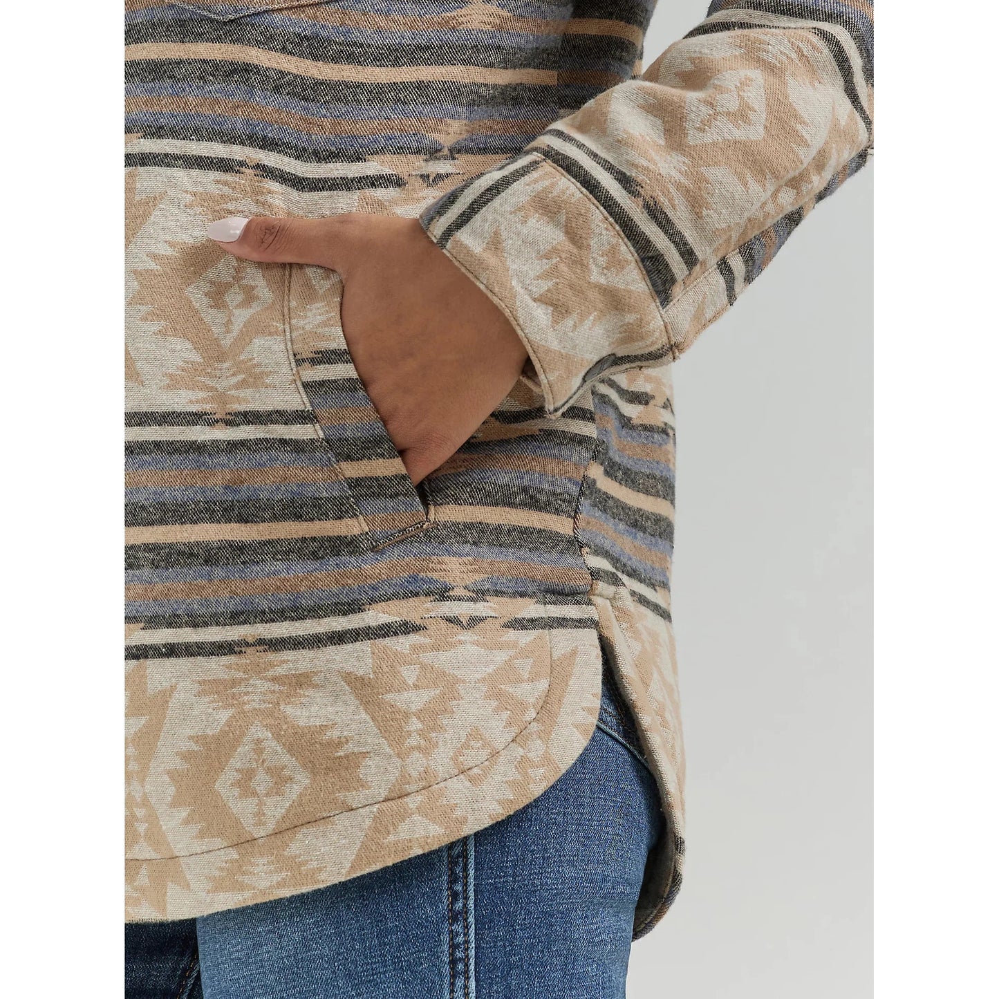 Wrangler Women's West Aztec Jacket- Doe Stripe