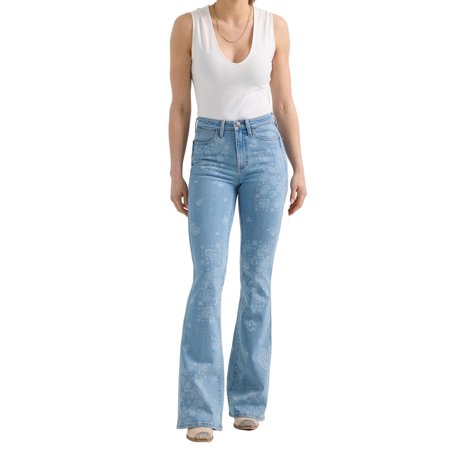 Wrangler Women's High Rise Flare Bailey Jean - Paisley