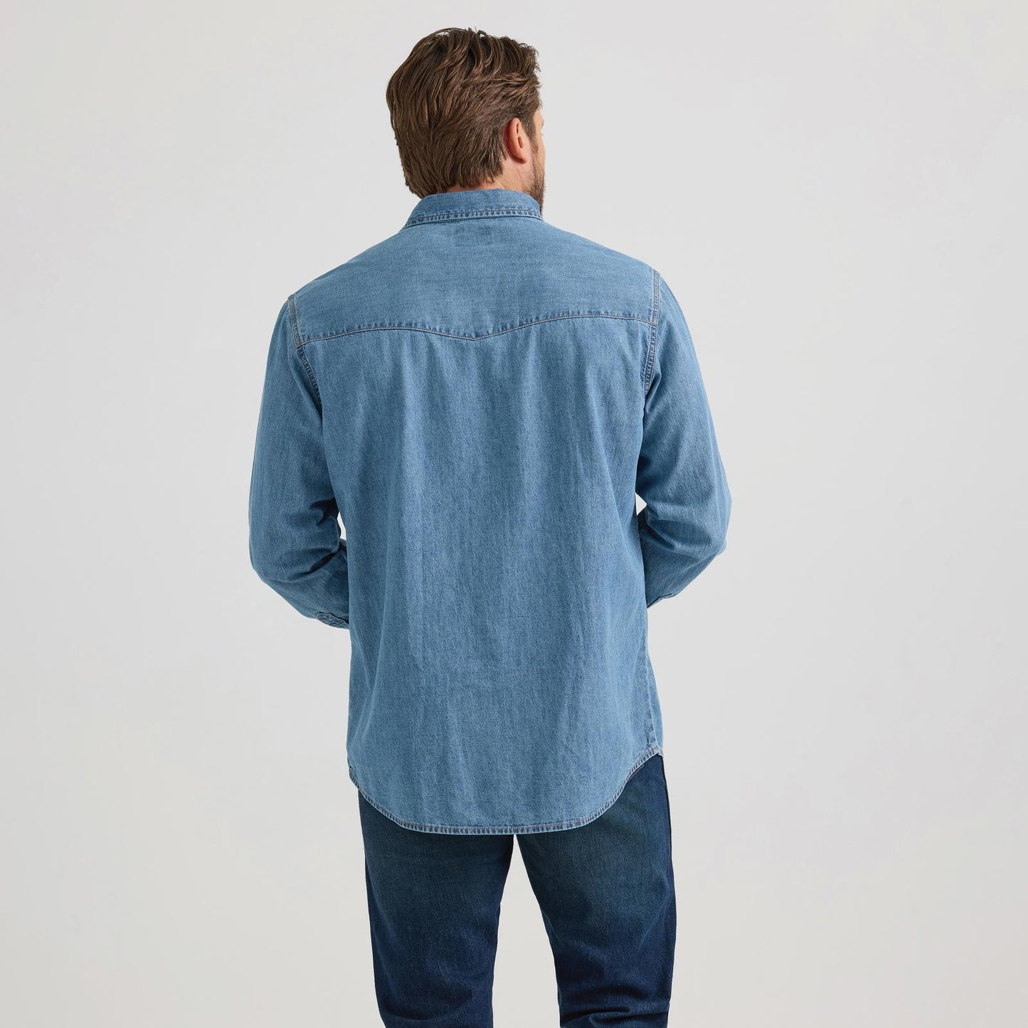 Wrangler Men's Denim Long Sleeve Denim Shirt - Assorted Colours