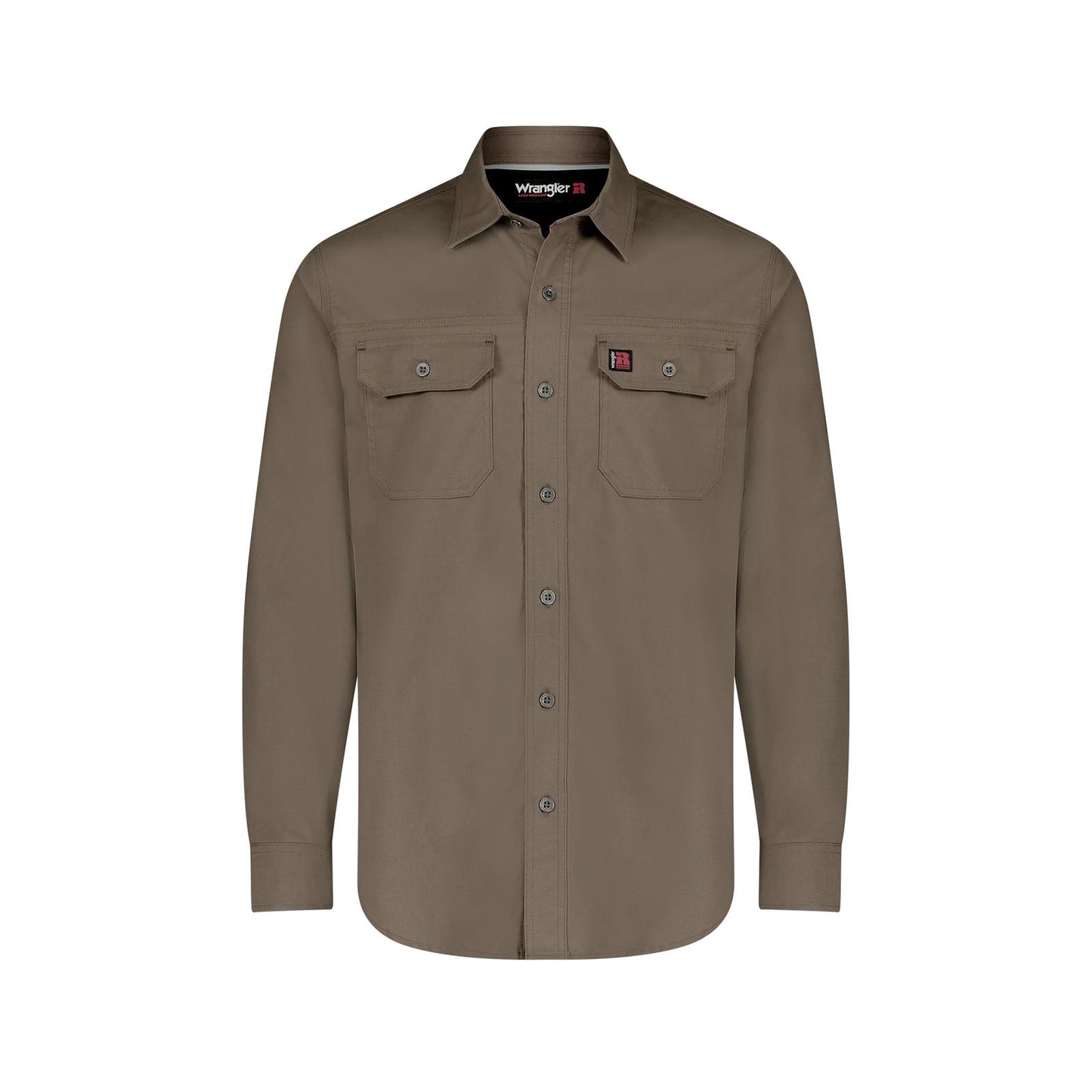 Wrangler Men's RIGGS Workwear Advanced Comfort Long Sleeve Shirt - Chocolate