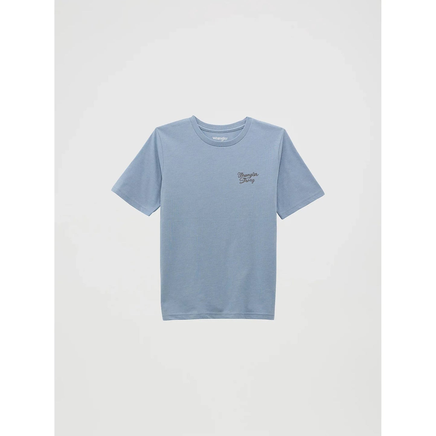 Wrangler Boy's Wrangler Back Rodeo Graphic Short Sleeve Tee Shirt- Ashley Blue Heather