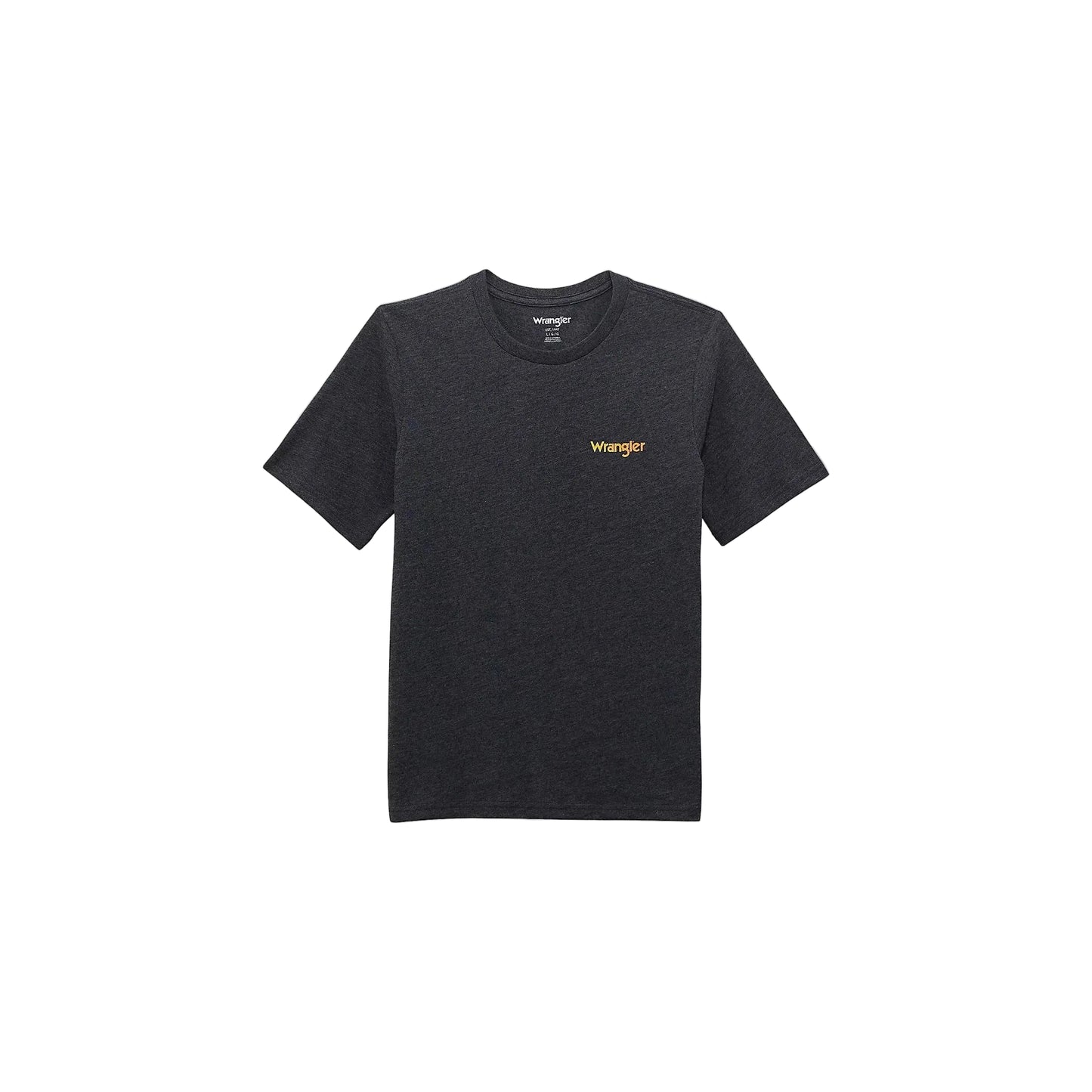 Wrangler Boy's Back Rodeo Graphic Short Sleeve Tee Shirt - Washed Black