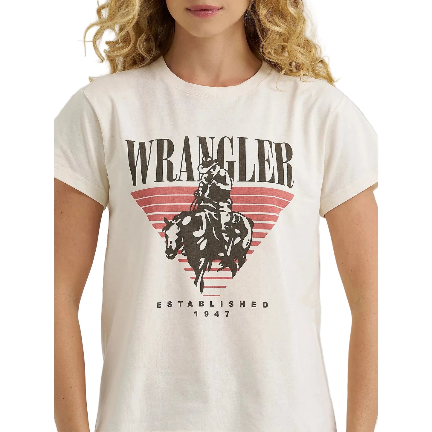 Wrangler Women's Graphic Retro Short Sleeve Tee Shirt - Whisper White