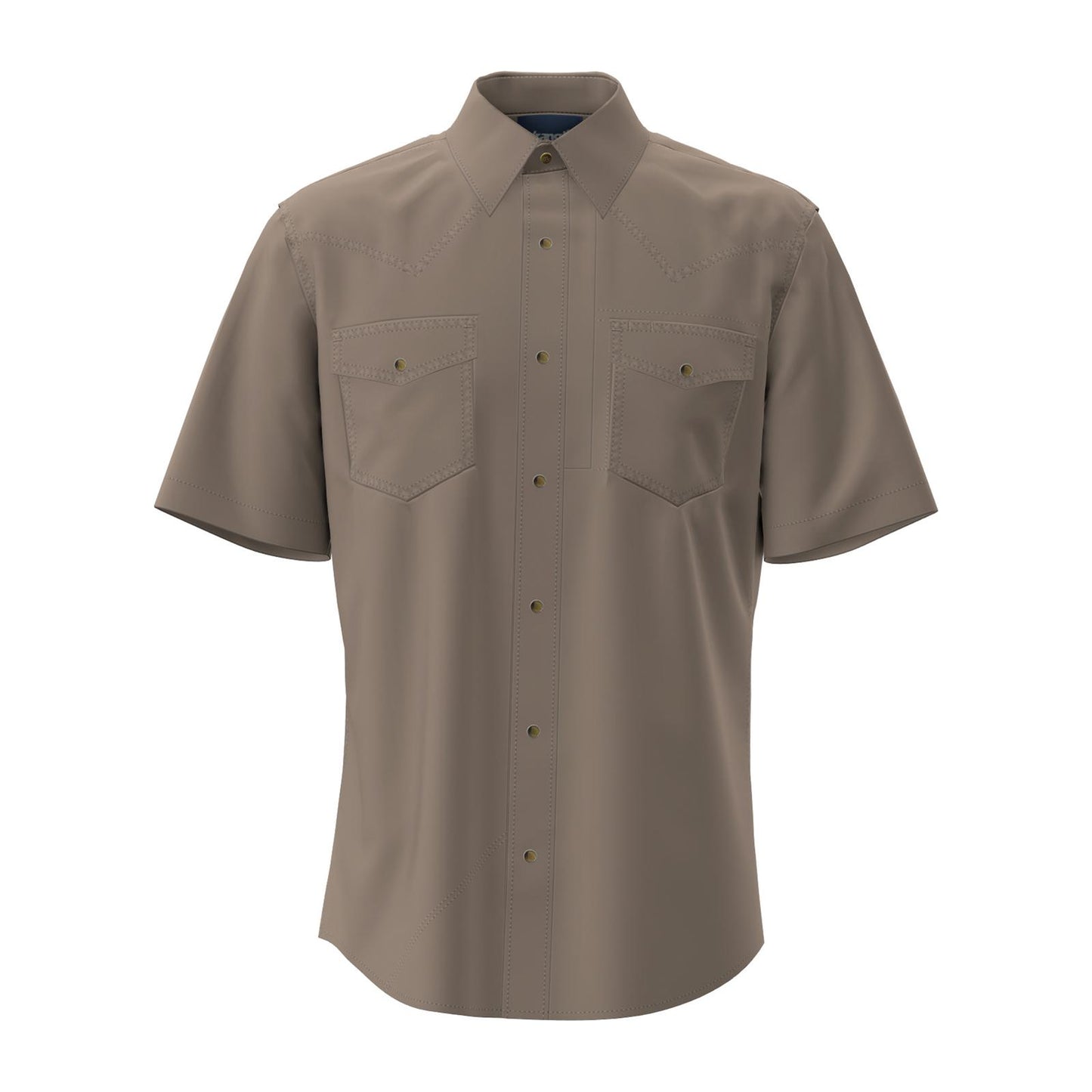 Wrangler Men's Performance Short Sleeve Snaps Shirt - Tan
