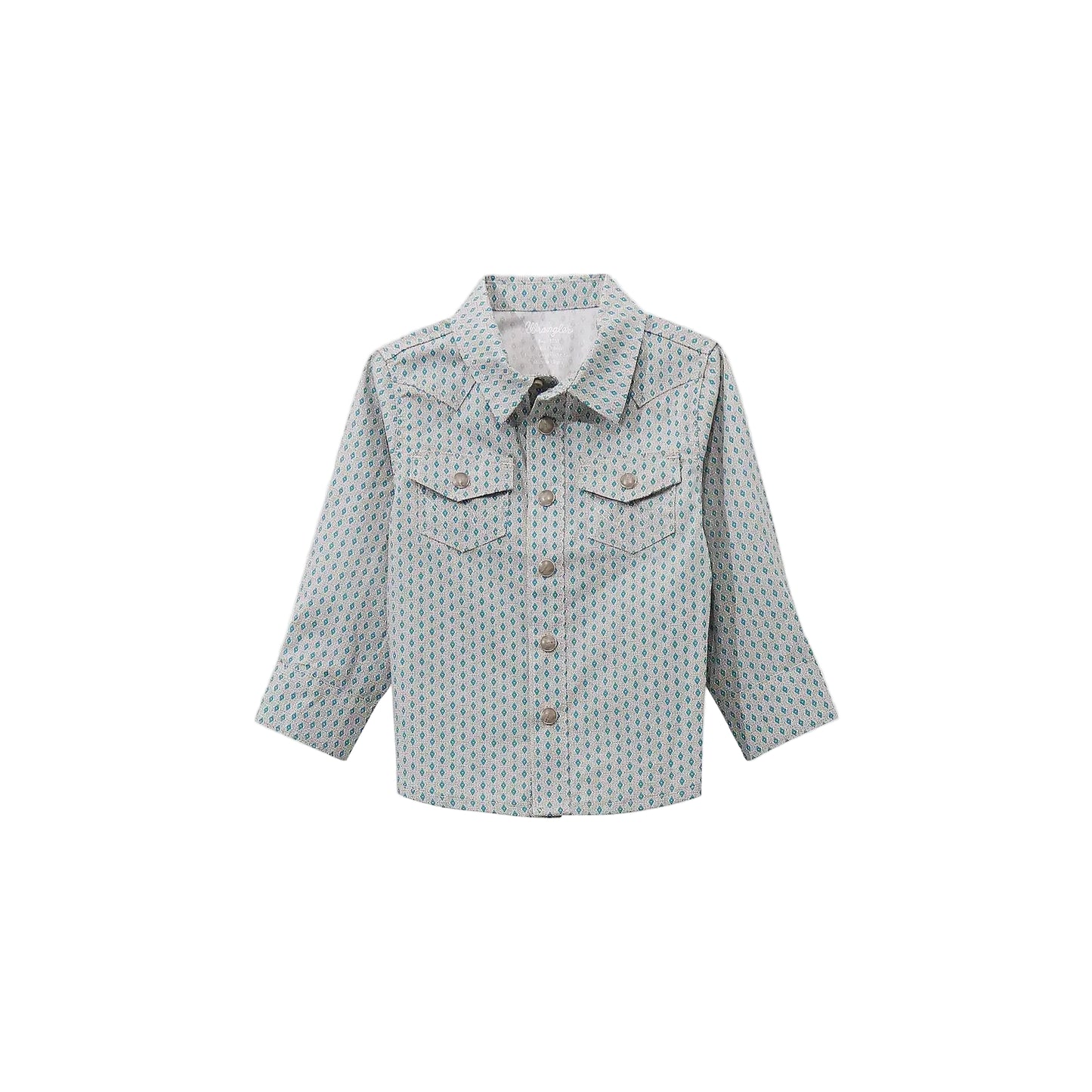 Wrangler Little Boys Long Sleeve Print Western Snap Shirt - Multiple Colours