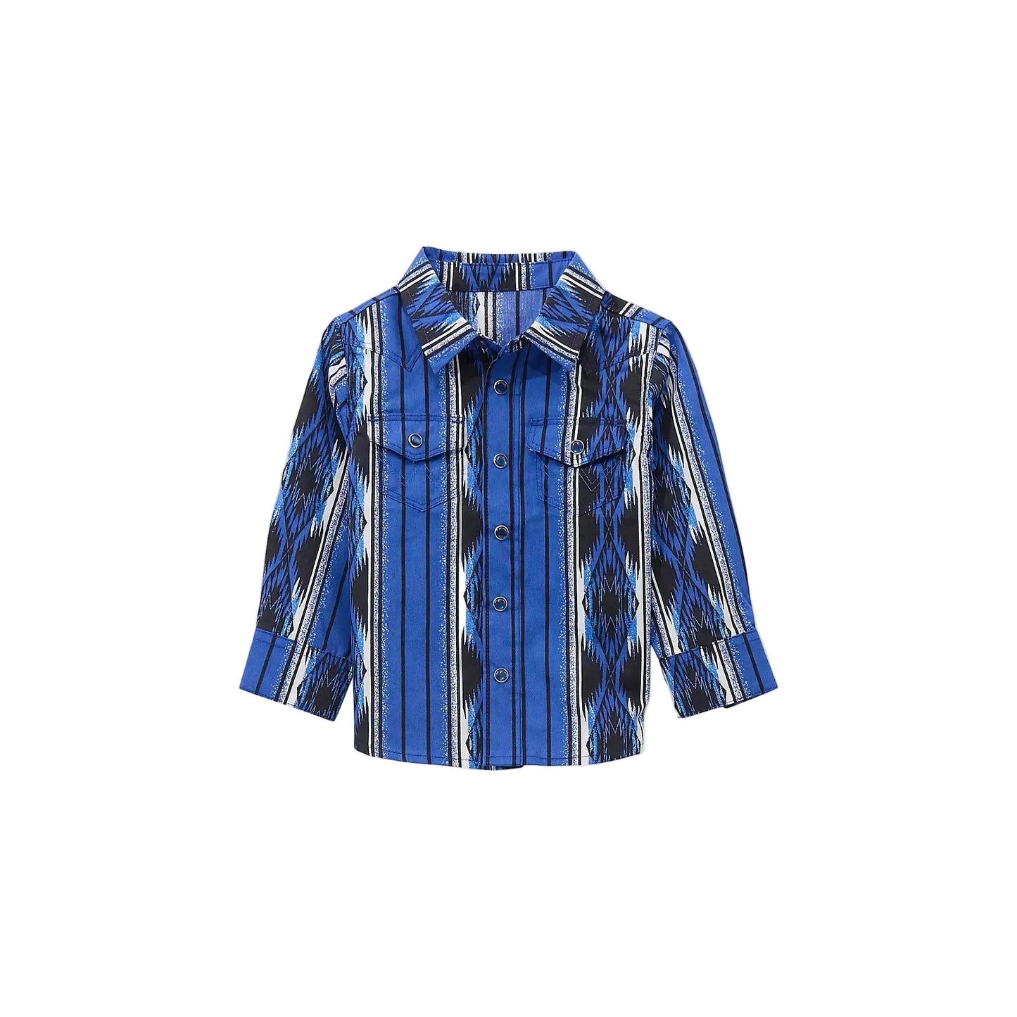 Wrangler Little Boys Long Sleeve Checotah Western Snap Shirt - Multiple Colours - Irvine Tack & Western Wear